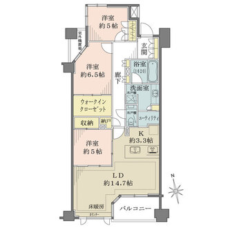 ヴィークコート市谷加賀町の間取図