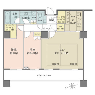パークコート麻布十番ザタワーの間取図