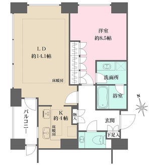 虎ノ門タワーズレジデンスの間取図