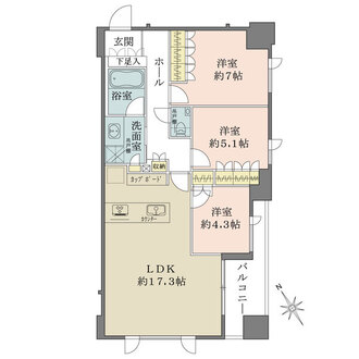 GREEN PARK 八丁堀の間取図