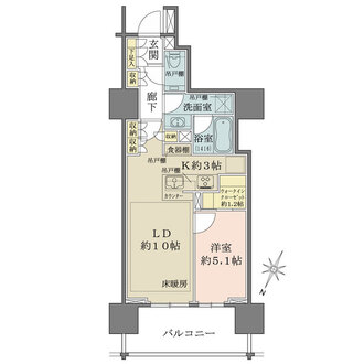 ザ・パークハウス市ヶ谷の間取図
