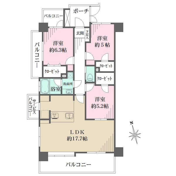 ダイアパレス本川越の間取図