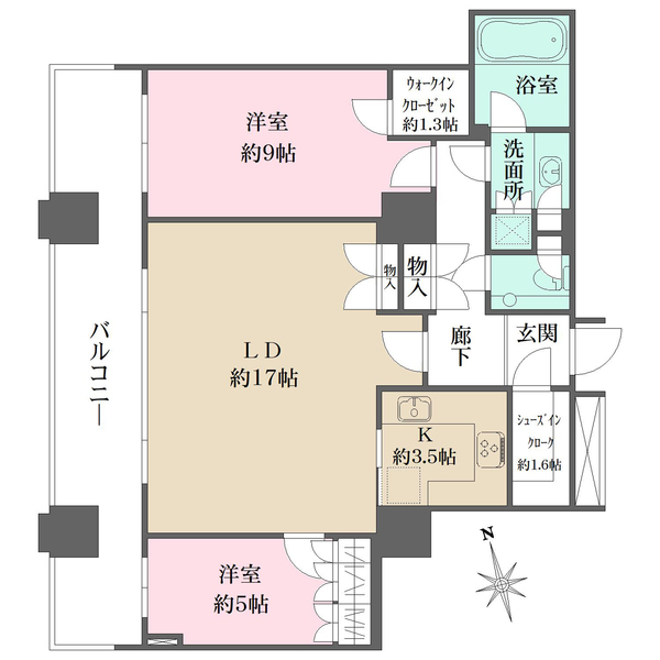 ザ・パークタワー東京サウスの間取図