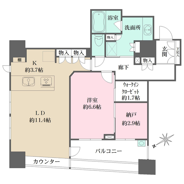 パークホームズ武蔵小山の間取図