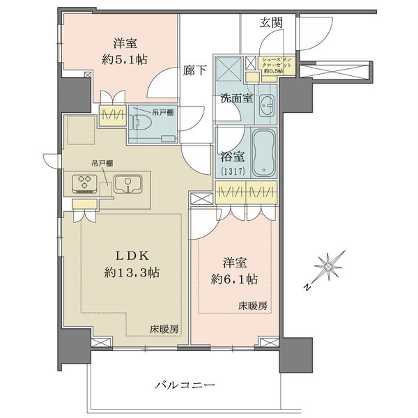 ザ・パークハウスアーバンス東五反田の間取図