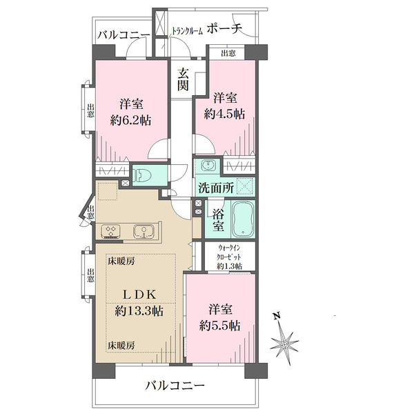 藤和上池台ホームズの間取図