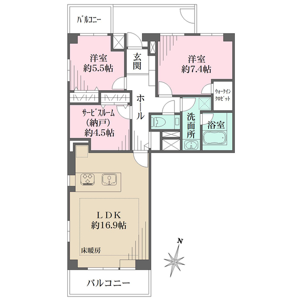 目黒パーク・マンションの間取図