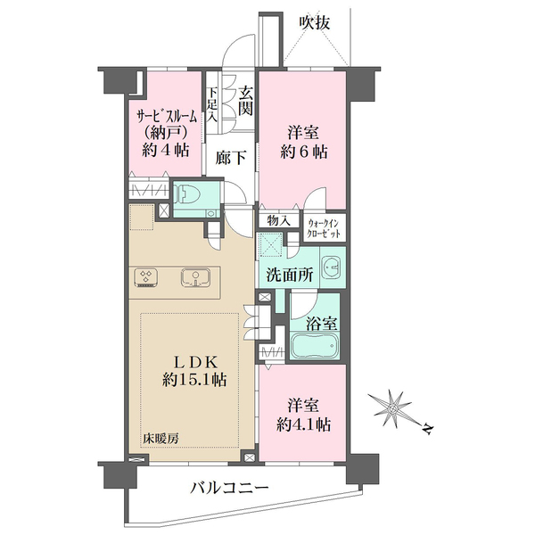 パークナード目黒の間取図