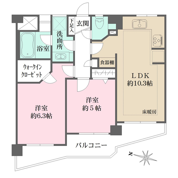 クレール御殿山の間取図