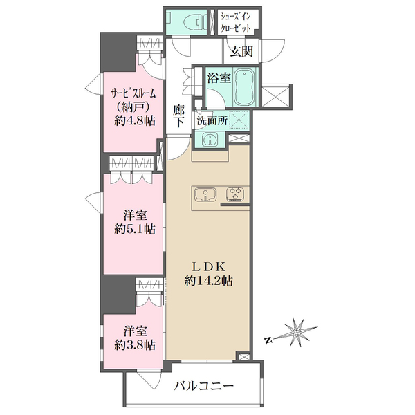 リビオ目黒リバーサウスの間取図
