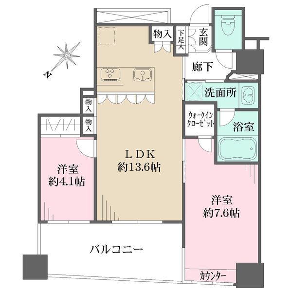 パークホームズ武蔵小山の間取図