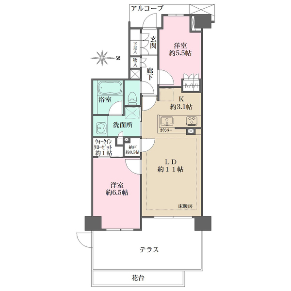 ザ・パークハウス西馬込の間取図