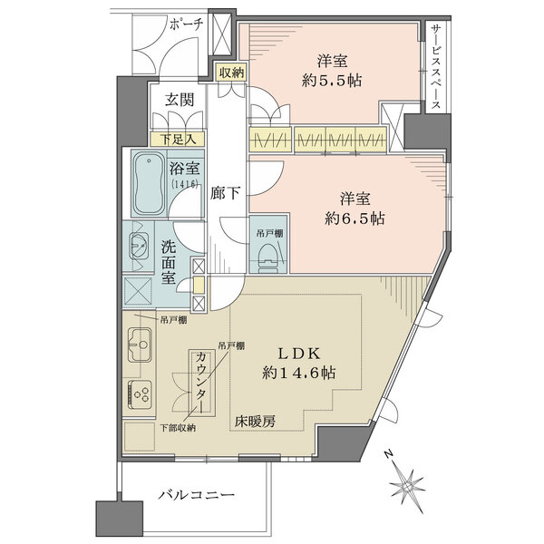 藤和シティホームズ武蔵小山駅前の間取図
