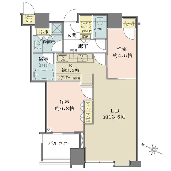 大崎ウエストシティタワーズの間取図