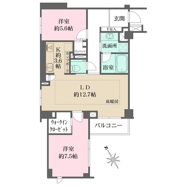 グランドメゾン中目黒THECLASSの間取図