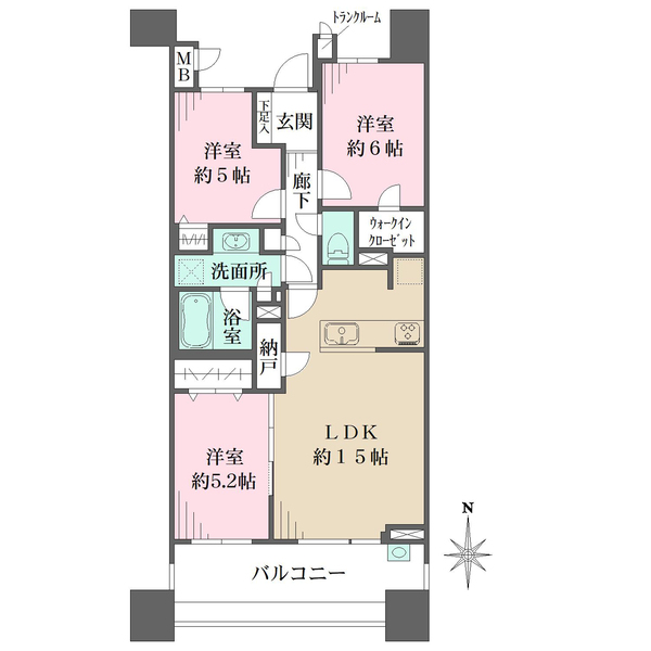 ブリリア品川中延の間取図