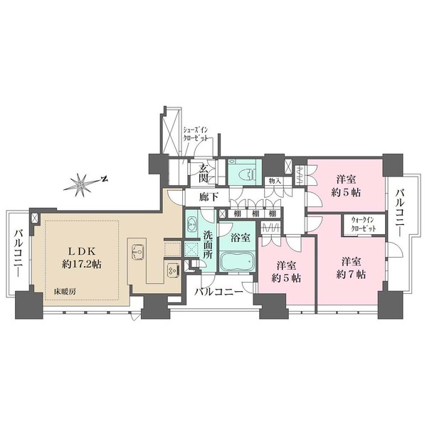 ライオンズタワー目黒川の間取図