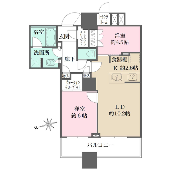 パークシティ大崎ザ・タワーの間取図