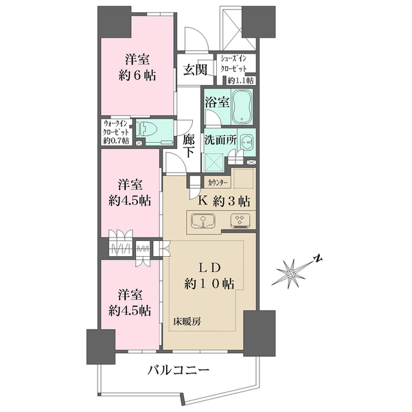 ザ・プレミアスカイ品川中延の間取図