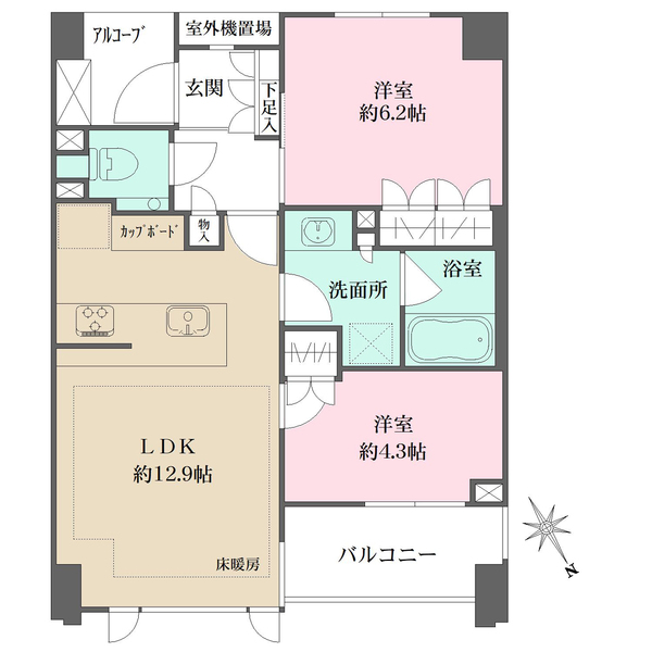 グランスイート不動前シティテラスの間取図