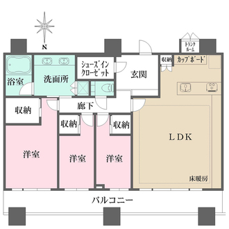 パークタワーグランスカイの間取図