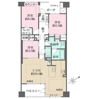 アデニウム武蔵小山の間取図