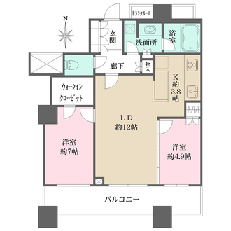 パークタワーグランスカイの間取図
