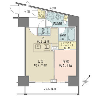 ザ・パークワンズ品川戸越の間取図