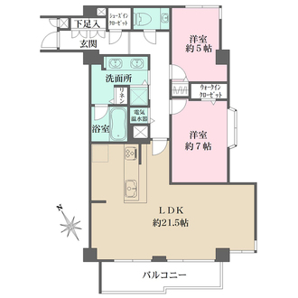 藤和島津山コープの間取図