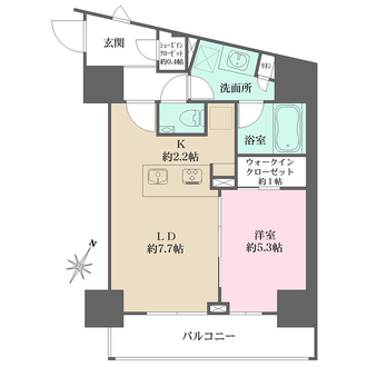 ザ・パークワンズ品川戸越の間取図