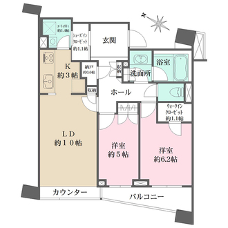 パークホームズ目黒ザレジデンスの間取図