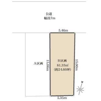 B区画の間取図