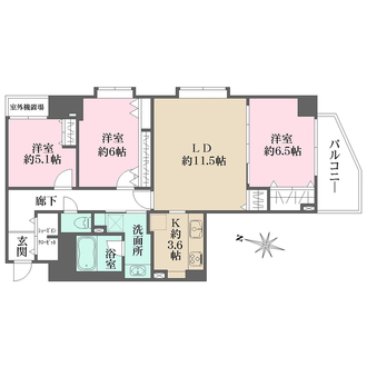 クレストコート馬込の間取図