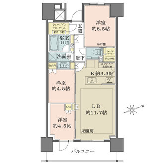 ザ・プレミアスカイ品川中延の間取図