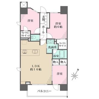 リビオ目黒ザ・プレイスの間取図