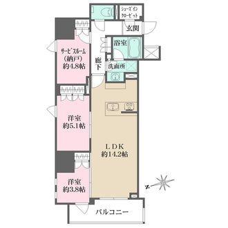 リビオ目黒リバーサウスの間取図