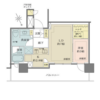 ザ・パークハウス戸越公園タワーの間取図