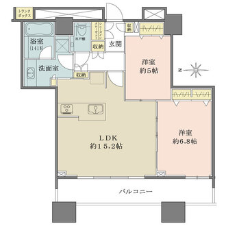 ミッドサザン・レジデンス御殿山の間取図