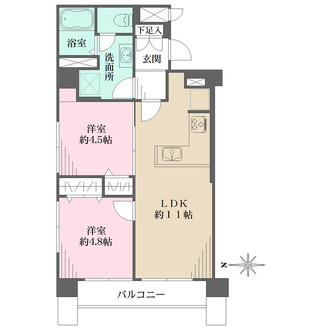 セザール御殿山の間取図
