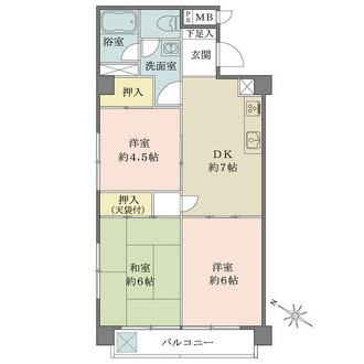 セザール御殿山の間取図