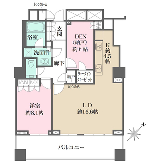 プラウドタワー高輪台の間取図