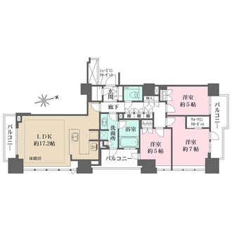 ライオンズタワー目黒川の間取図