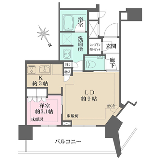 ザ・パークハウス戸越公園タワーの間取図