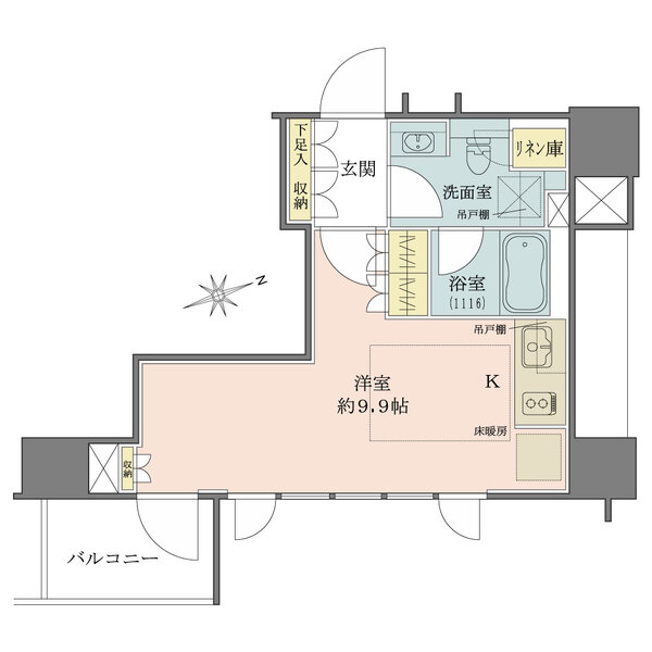 パークリュクス虎ノ門の間取図