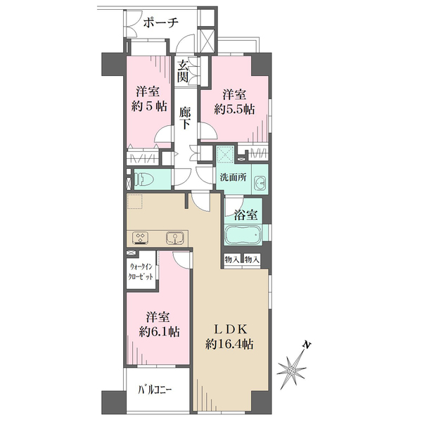 ファミール日本橋ブルー・クレールの間取図