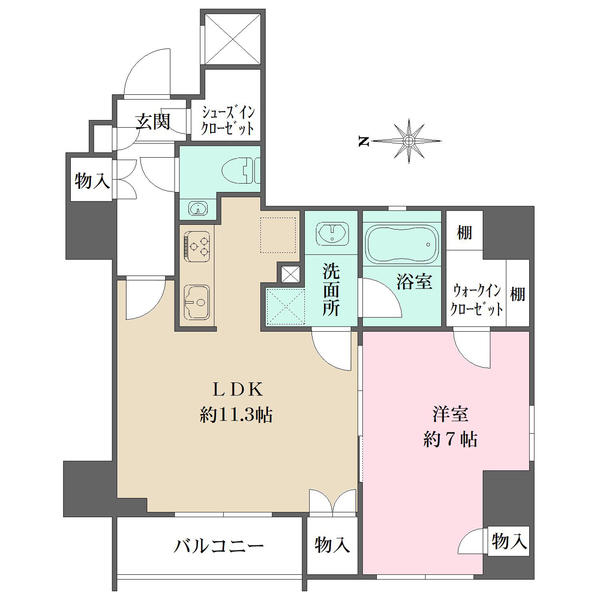 シティインデックス千代田秋葉原の間取図