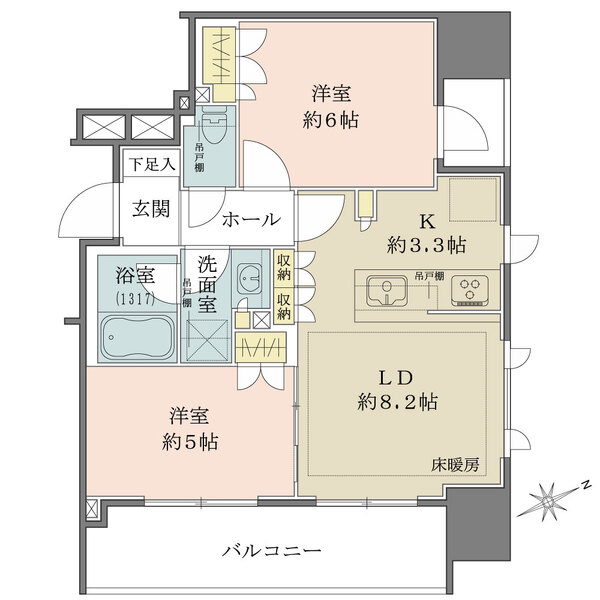 ライオンズ東銀座レジデンスの間取図