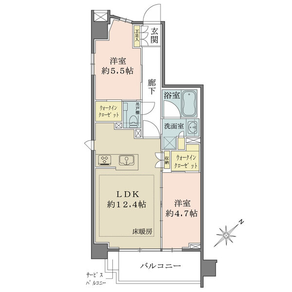 クリオ横濱綱島グレイステラスの間取図