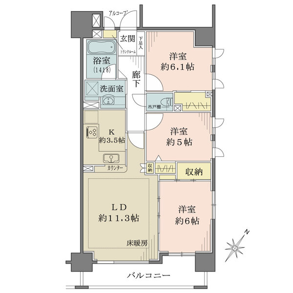 コスモ日本橋浜町の間取図