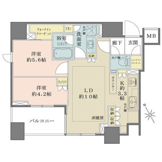 リビオレゾン新橋nexの間取図
